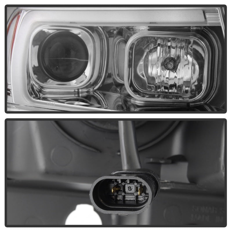Spyder 99-04 Jeep Grand Cherokee Projector Headlights - Light Bar DRL LED - Chrome 5085214 5085214 Photo - Unmounted