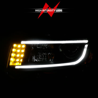 Anzo 2014-2015 Jeep Grand Cherokee Projector Headlights w/ Plank Style Desi 111329 Photo - Unmounted