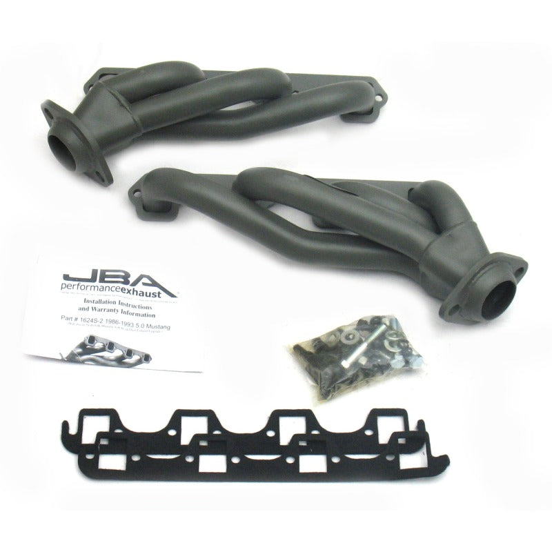 JBA 86-93 Ford Mustang 5.0L SBF 1-5/8in Primary Ti Ctd Cat4Ward Header 1624S-2JT 1624S-2JT Photo - Primary
