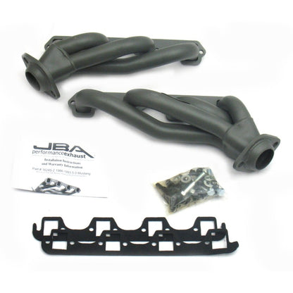 JBA 86-93 Ford Mustang 5.0L SBF 1-5/8in Primary Ti Ctd Cat4Ward Header 1624S-2JT 1624S-2JT Photo - Primary