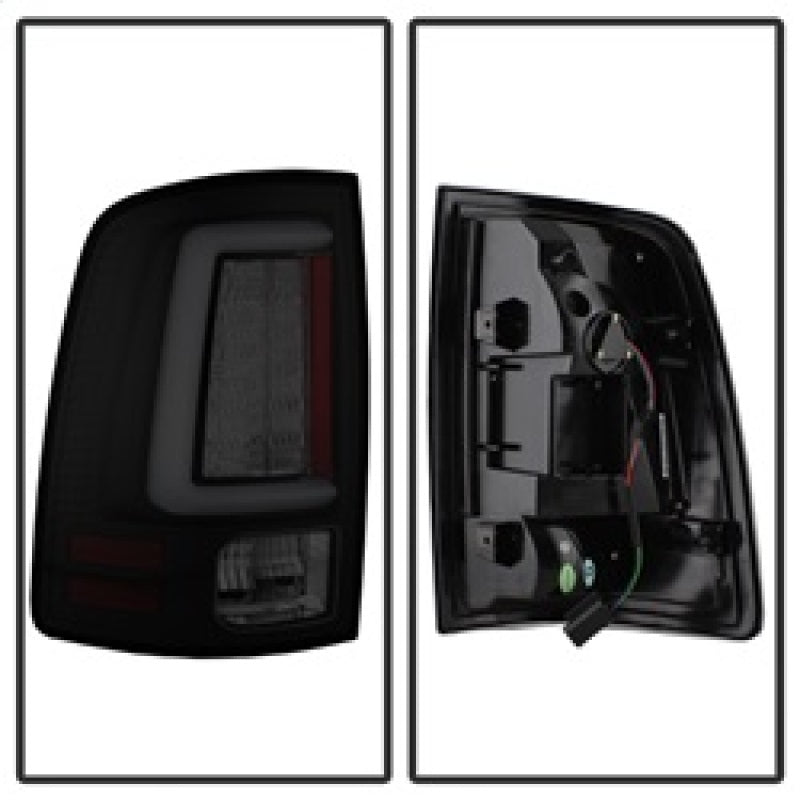 Spyder 13-14 Dodge Ram 1500 Light Bar LED Tail Lights - Black Smoke ALT-YD-DRAM13V2-LED-BSM 5084064 5084064 Photo - Unmounted