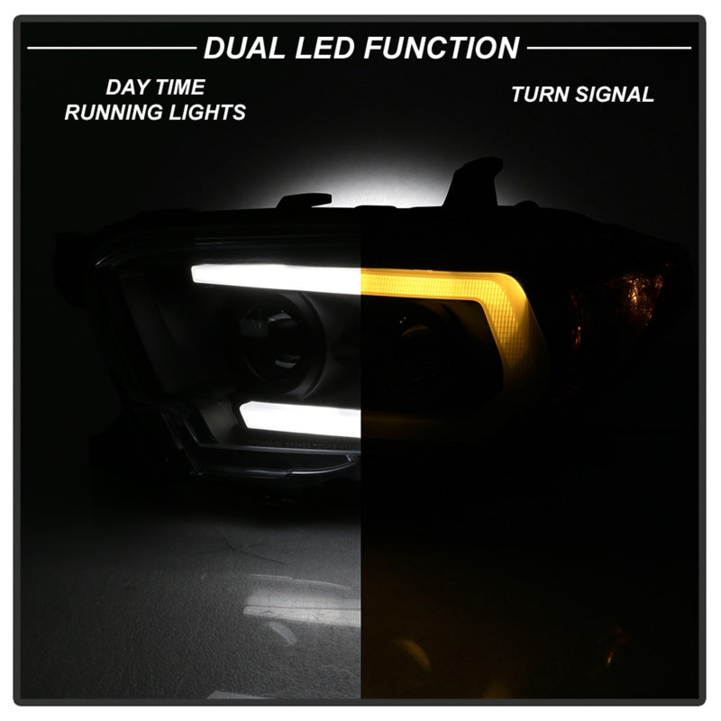 Spyder 16-18 Toyota Tacoma Projector Headlights - Seq LED Turn - Black - PRO-YD-TT16-LB-BK 5085818 5085818 Photo - Unmounted