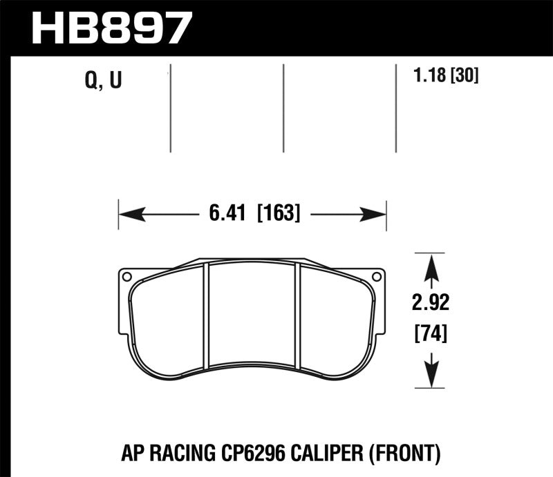 Hawk DTC-70 AP Racing CP6269 Race Brake Pads HB897U1.18 HB897U1.18 Photo - Primary