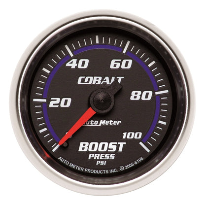 Autometer Gauge, Boost, 2 1/16", 100Psi, Mechanical, Cobalt 6106 Photo - Primary