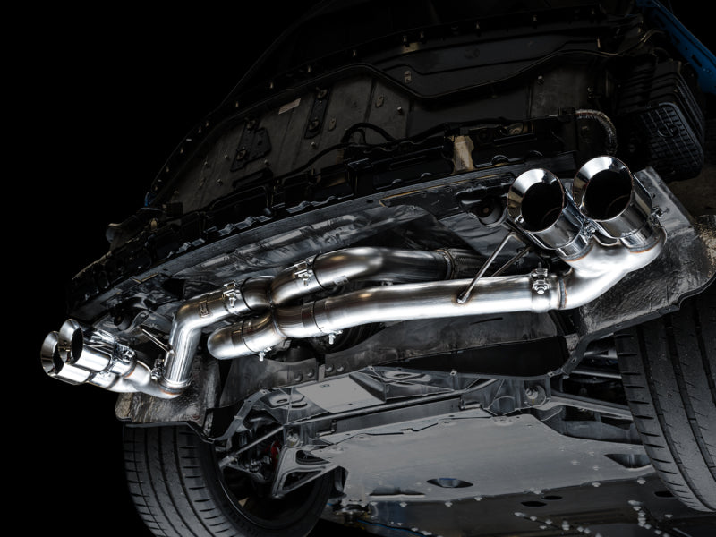 AWE Tuning 2020 Chevrolet Corvette (C8) Track Edition Exhaust - Quad Chrome Silver Tips 3020-42080 3020-42080 Photo - Mounted