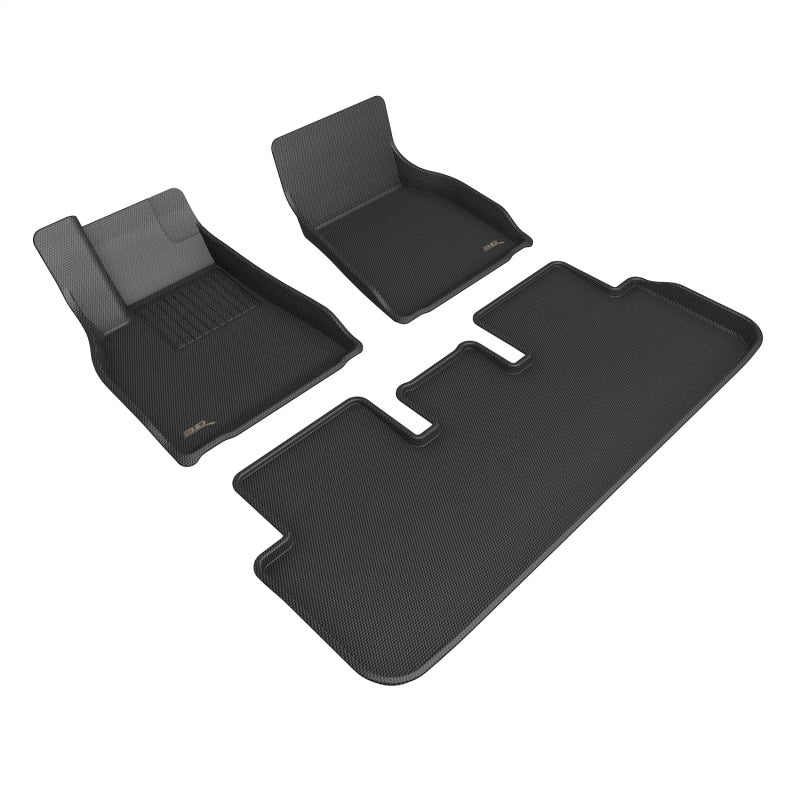 3D MAXpider 21-22 Tesla Model S Kagu 1st & 2nd Row Floormats - Black L1TL03801509 L1TL03801509 Photo - Primary