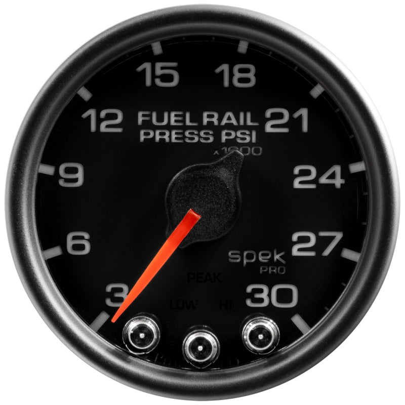 Autometer Spek-Pro Gauge Rail Press 2 1/16in 30Kpsi Stepper Motor W/Peak & Warn Blk/Blk P32132 P32132 User 2