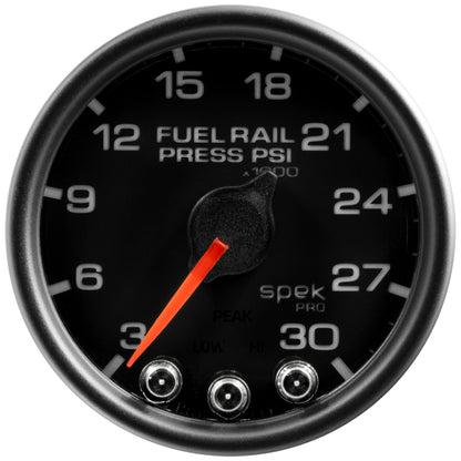 Autometer Spek-Pro Gauge Rail Press 2 1/16in 30Kpsi Stepper Motor W/Peak & Warn Blk/Blk P32132 P32132 User 2