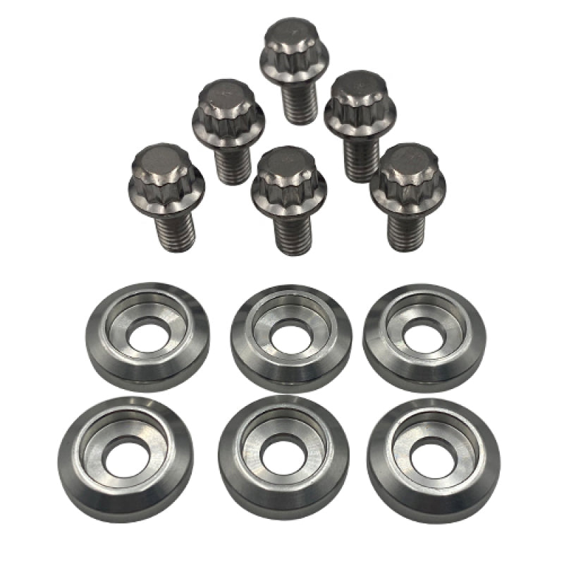 BLOX Racing New Fender Washers Kit M6 12pt - 6pc Large Diameter Silver BXAC-00311-SI BXAC-00311-SI User 1