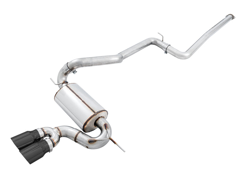 AWE Tuning Ford Focus ST Touring Edition Cat-back Exhaust - Non-Resonated - Diamond Black Tips 3015-33092 3015-33092 Photo - Primary