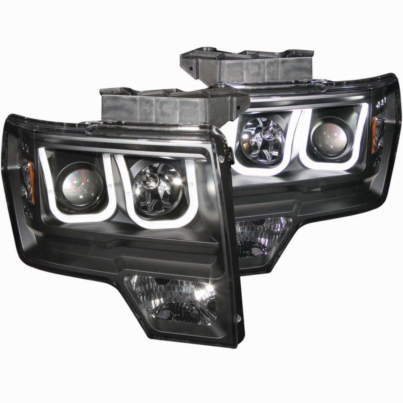 Anzo 2009-2014 Ford F-150 Projector Headlights w/ U-Bar Black 111263 Photo - Primary