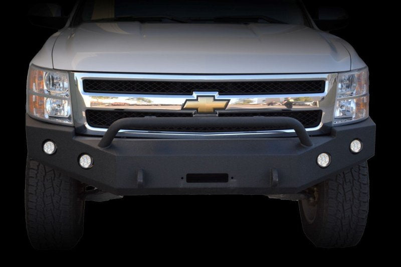 DV8 Offroad 07-13 Chevrolet Silverado 1500 Front Bumper - Black Powdercoat FBCS1-01 FBCS1-01 Photo - Close Up