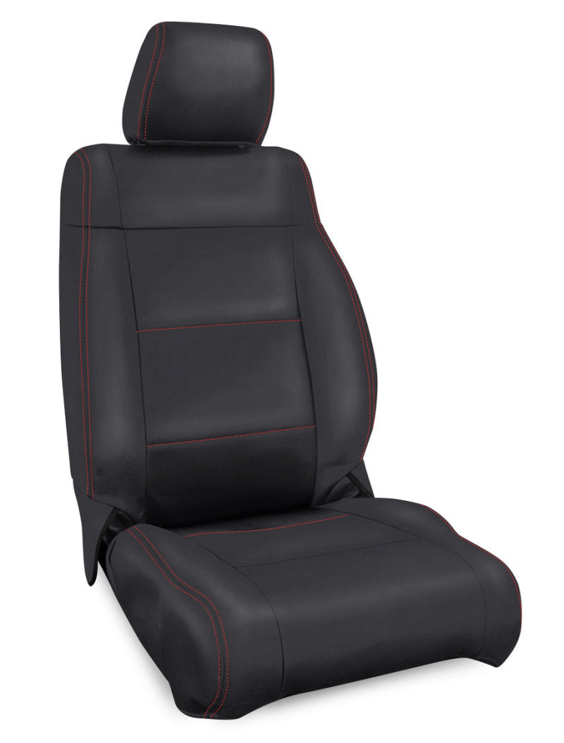 PRP Seats PRP 07-10 Jeep Wrangler JK Front Seat Covers/2 door or 4 door (Pair) - Black with Red Stitching B016-01 B016-01 Photo - Primary