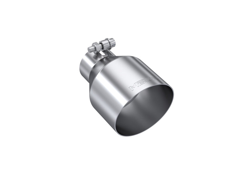 MBRP Universal Stainless Steel Tip 2.5in ID / 4.5in OD Out / 6.5in Length Angle Cut Single Wall T5191 T5191 Photo - Primary