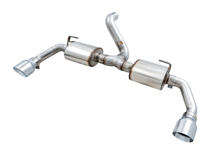 AWE Tuning 2018+ Jeep Wrangler JL/JLU Tread Edition Axle-Back Dual Exhaust - Chrome Silver Tips 3015-32001 3015-32001 Photo - Primary