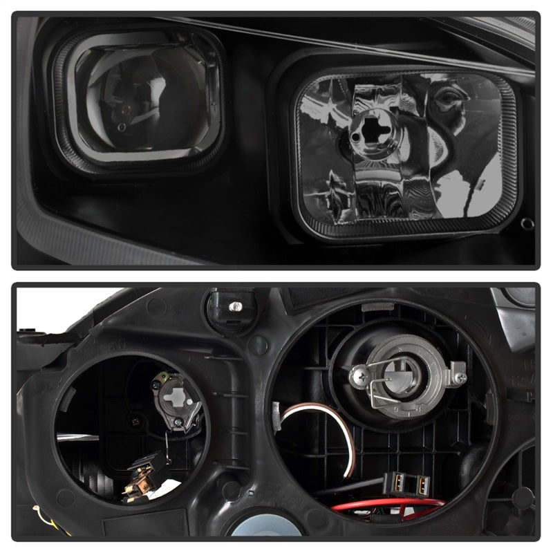 SPYDER xTune 13-15 Nissan Sentra DRL LED Light Bar Proj Halogen Headlights - Blk Smoke (PRO-JH-NS13-LB-BSM) 9042973 9042973 Photo - Unmounted