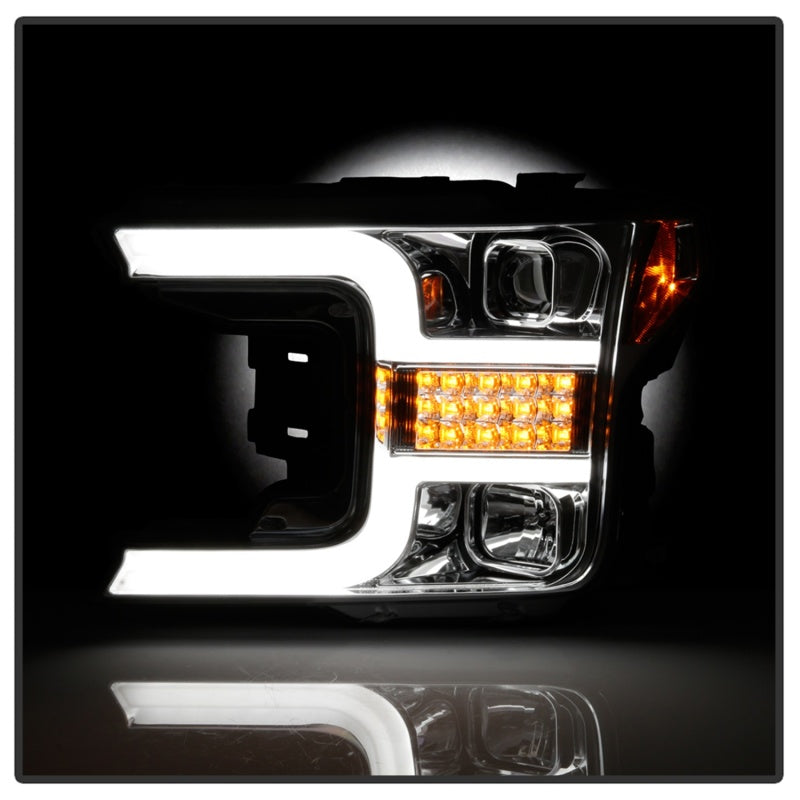 Spyder Signature Ford F150 18-19 (Halogen Model) Proj. Headlights - Chrome (PRO-YD-FF15018-LBSEQ-C) 5086631 5086631 Photo - Unmounted