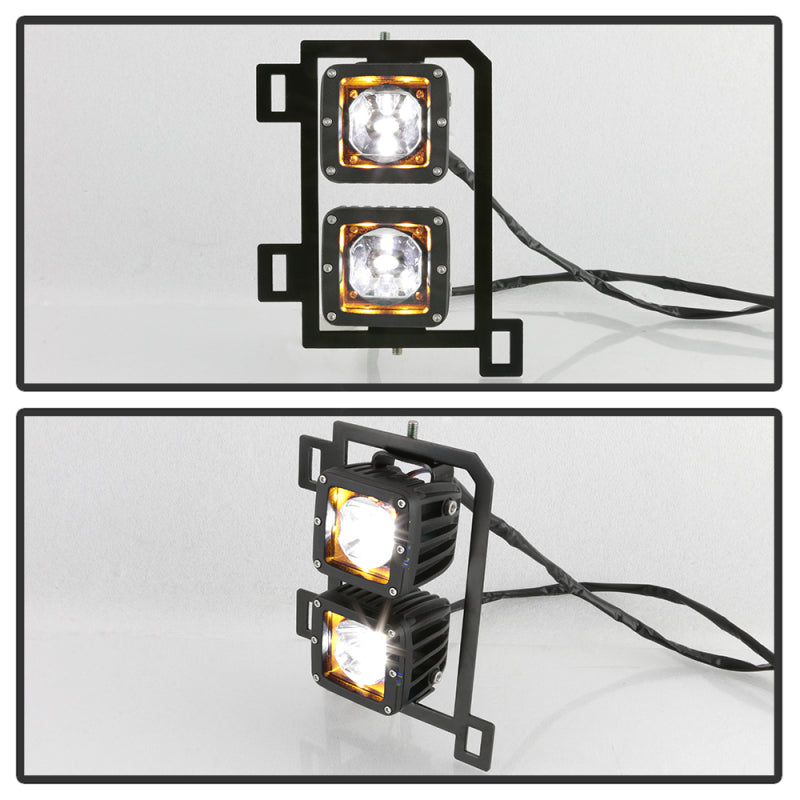 Spyder Dodge Ram 2013-2018 1500 Only Full LED Fog Lights W/Bracket and Universial Switch- Clear 9045424 9045424 User 6