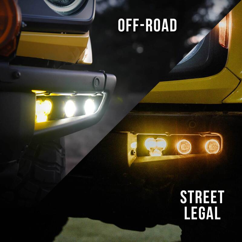 KC HiLiTES Three Light Fog Pocket Kit 21-  Ford Bronco 97168 97168 Photo - lifestyle view