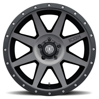 ICON Rebound 20x9 6x5.5 0mm Offset 5in BS Titanium Wheel 1820908350TT 1820908350TT Photo - Close Up