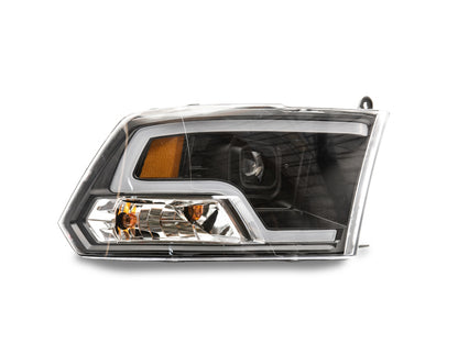 Raxiom 09-18 RAM 1500 LED Halo Projector Headlights- Black Housing (Clear Lens) R111516 R111516 Photo - Close Up