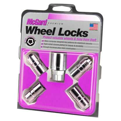 McGard Wheel Lock Nut Set - 4pk. (Cone Seat) M14X1.5 / 21mm & 22mm Dual Hex / 1.639in. L - Chrome 24215 24215 Photo - Primary