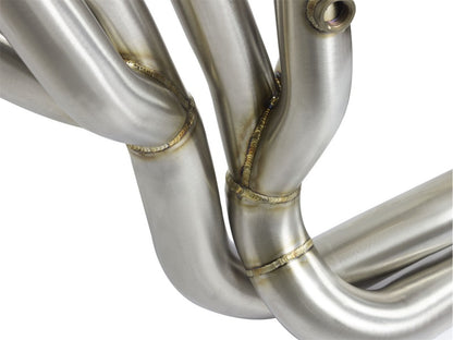 aFe Twisted Steel Long Tube Header & Connection Pipes; Street Series 48-36105-YC Photo - Unmounted