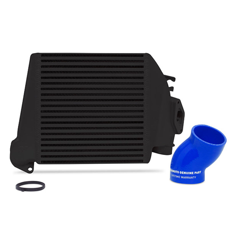 Mishimoto Black Top Mount Intercooler W/ Blue Hose Subaru WRX 2008-2014 MMTMIC-WRX-08BKBL Photo - Primary