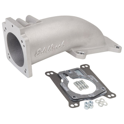 Edelbrock Ultra Low Profile Intake Elbow, 90mm Throttle Body to Square-Bore Flan 3847 Photo - Primary