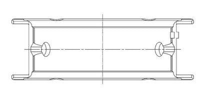 ACL Mitsubishi 4G63/4G64 Standard Size Calico Coated Standard Size High Performance Main Bearing 5M1186HC-STD 5M1186HC-STD Technical Drawing