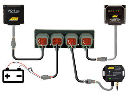 AEM Electronics 4 Port AEMnet CAN Hub 30-2225 Illustration Guide