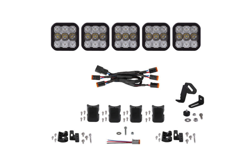 Diode Dynamics SS5 Pro Universal CrossLink 5-Pod Lightbar - White Combo DD7242 DD7242 Photo - Primary