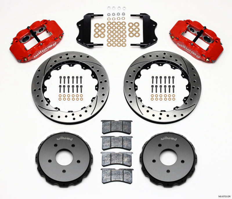 Wilwood Narrow Superlite 6R Front Hat Kit 13.06in Drilled Red 2004-2006 Pontiac GTO 140-8753-DR 140-8753-DR Photo - Primary