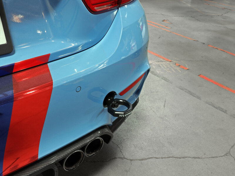 aFe Control Rear Tow Hook Black BMW F-Chassis 2/3/4/M 450-502002-B 450-502002-B Photo - Mounted