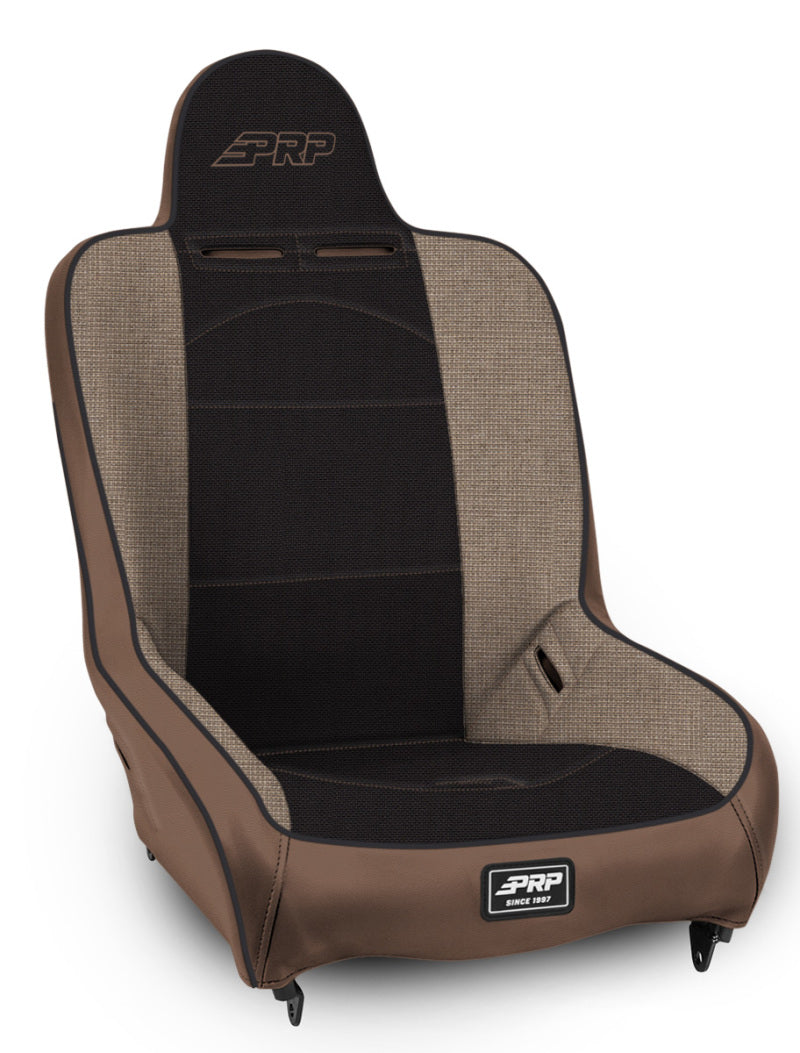 PRP Seats PRP Premier High Back Suspension Seat (Two Neck Slots) - Tan / Black A100110-64 A100110-64 Photo - Primary