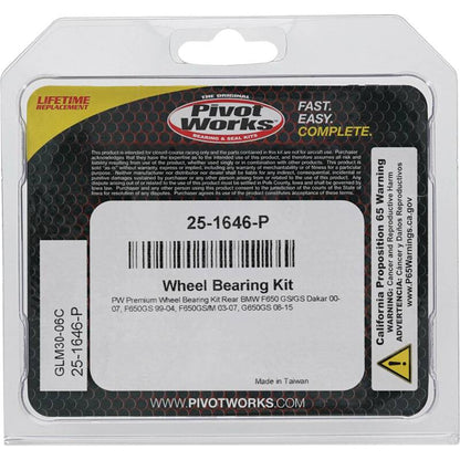 Pivot Works BMW Wheel Bearing Kit Premium Bearings 25-1646-P 25-1646-P Photo - Primary