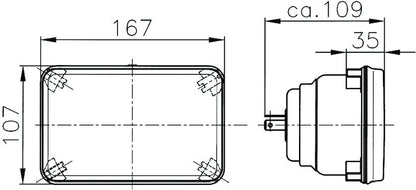 Hella Headlight Assembly: 1999-2005 Volkswagen Golf IV generation; ECE Off-R 003177871 Technical Drawing