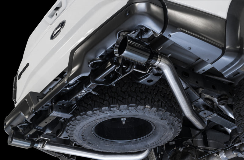 AWE Tuning 2017+ Ford Raptor 0 FG Performance Exhaust System - w/ Diamond Black Tips 3015-33106 3015-33106 Photo - Mounted