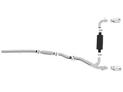aFe Takeda 3in 304 SS Cat-Back Exhaust w/ Polished Tip 16-18 Ford 49-33103-P Photo - Unmounted