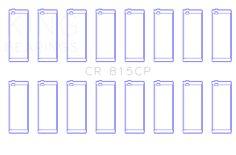 King Engine Bearings King GM 287, 316, 347, 370,400, 421, 428, 455 Connecting Rod Bearing Set CR815CP CR815CP Photo - Primary