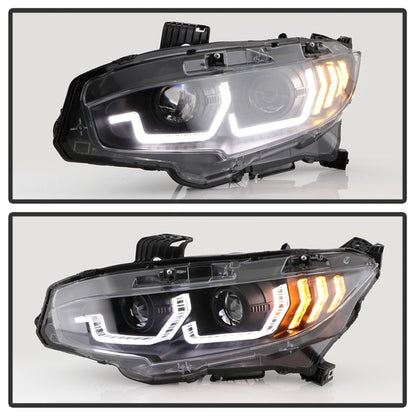 Spyder Honda Civic 16- 2DR/4DR/Hatchback Projector Headlights - Black PRO-YD-HC16SI-SEQGR-BK 5087867 5087867 Photo - Unmounted