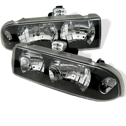 Spyder Chevy S10 98-04/Chevy Blazer 98-05 Crystal Headlights Black HD-YD-CS1098-BK 5012425 5012425 Photo - Primary