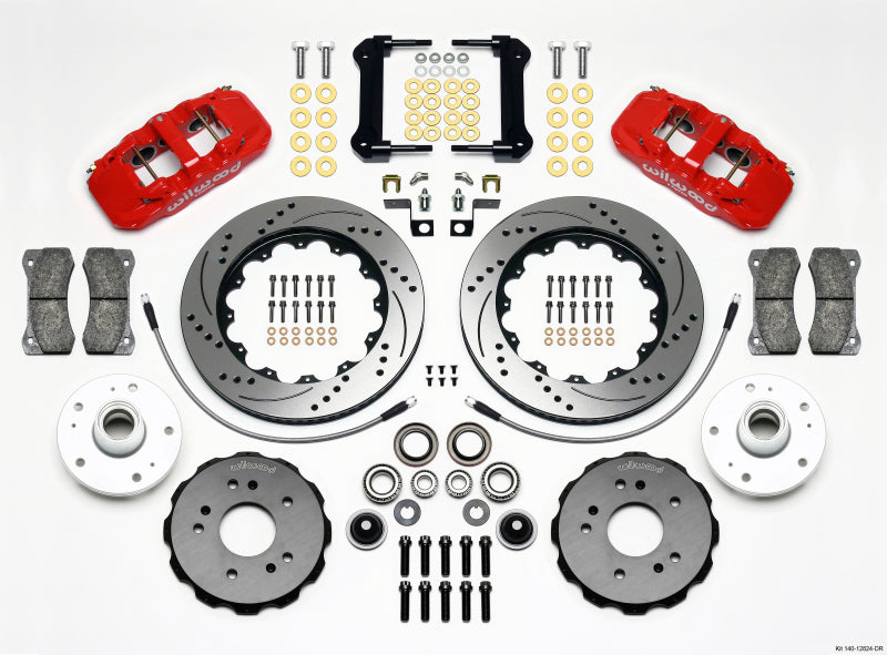 Wilwood AERO6 Front Truck Kit 14.25in Drill Red 97-03 Ford F150 140-12824-DR 140-12824-DR Photo - Primary