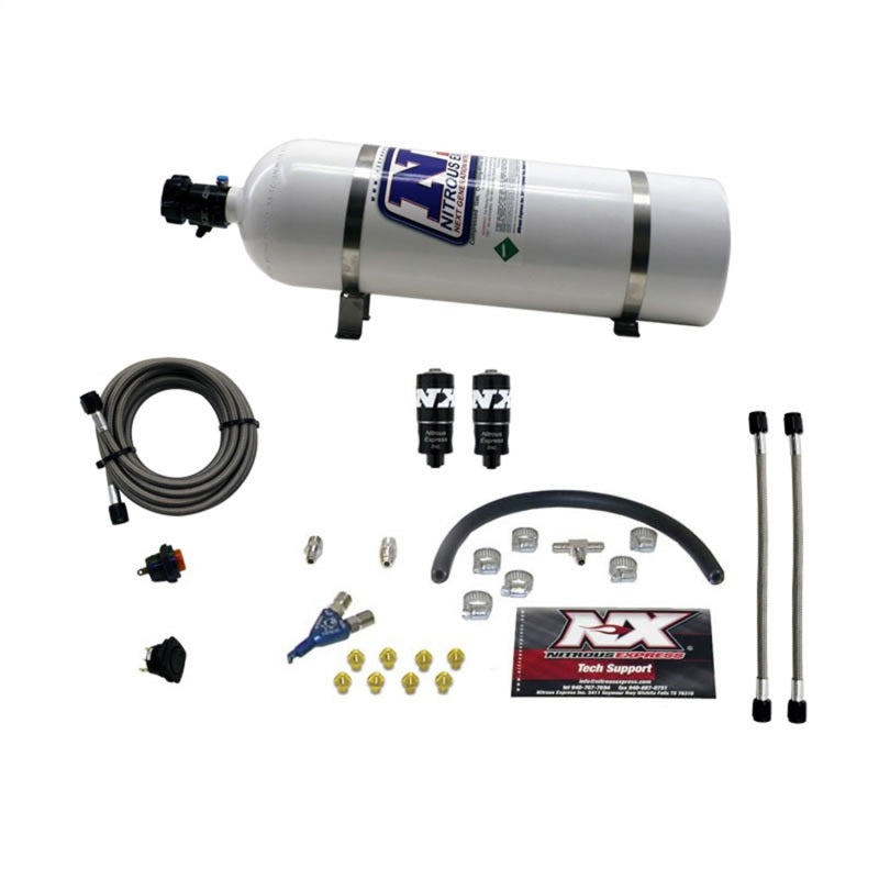 Nitrous Express Hitman EFI Single Nozzle Piranha Nitrous Kit (35-75HP) w/15lb Bottle 20001-15 20001-15 Photo - Primary
