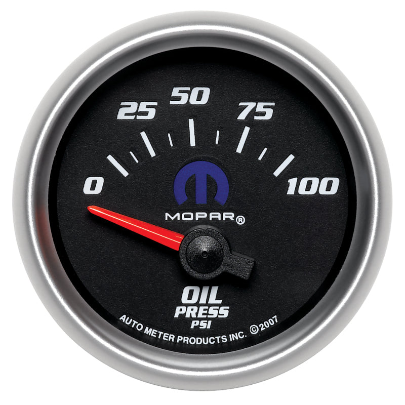 Autometer Gauge, Oil Pressure, 2 1/16", 100Psi, Electric, Black, Mopar 880015 Photo - Primary