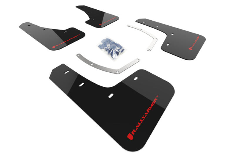 Rally Armor  17-18 Subaru Ascent UR Black Mud Flap w/ Red Logo MF49-UR-BLK/RD Photo - Primary