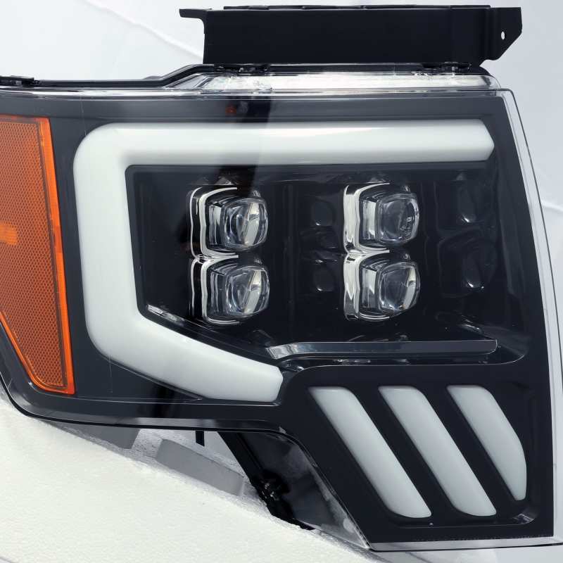 AlphaRex 09-14 Ford F-150 NOVA LED Proj Headlights Plank Style Gloss Black w/Activ Light/Seq Signal 880190 880190 Photo - Primary