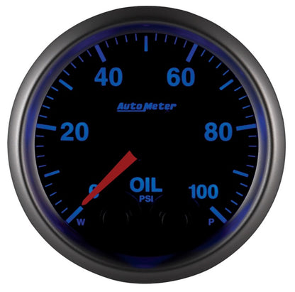 Autometer Gauge, Oil Press, 2 1/16", 100Psi, Stepper Motor w/Peak & Warn, Elite 5652 User 1