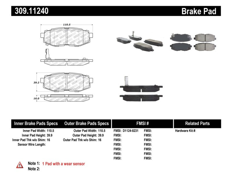 StopTech Street Performance Pads Rear FR-S BRZ 309.11240 User 1