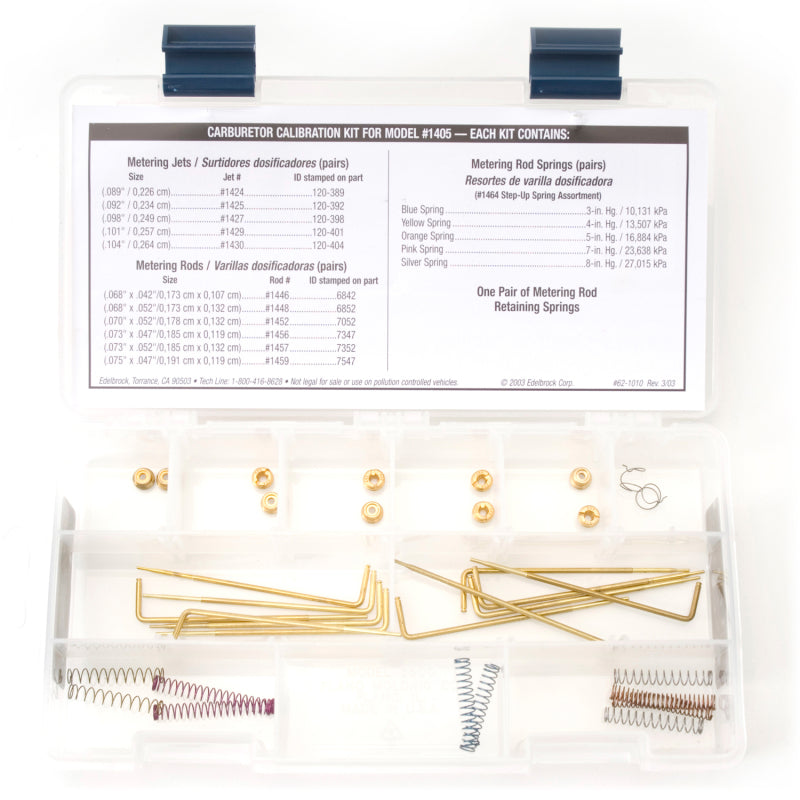 Edelbrock Jet / Rod Kit For 1405 1479 Photo - Unmounted
